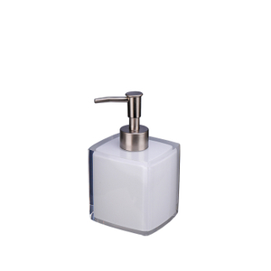 Dispensador de jabón líquido de cristal blanco de resina de hotel Easton