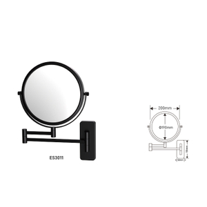 Espejos de tocador de baño de maquillaje negro 4x personalizado para el maquillaje para hoteles