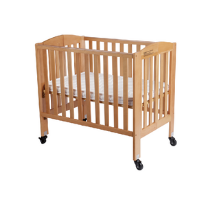 Hotel Luxury Attatable Altura de madera plegable Cuna de bebé compacta