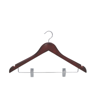 Easton Hot Sale Hotel Wood Silver Chrome Clips Hanger femenino