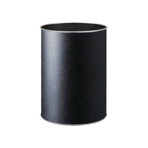 ES8009 Cubo de basura de acero inoxidable con forma redonda y capacidad negra de 7 l
