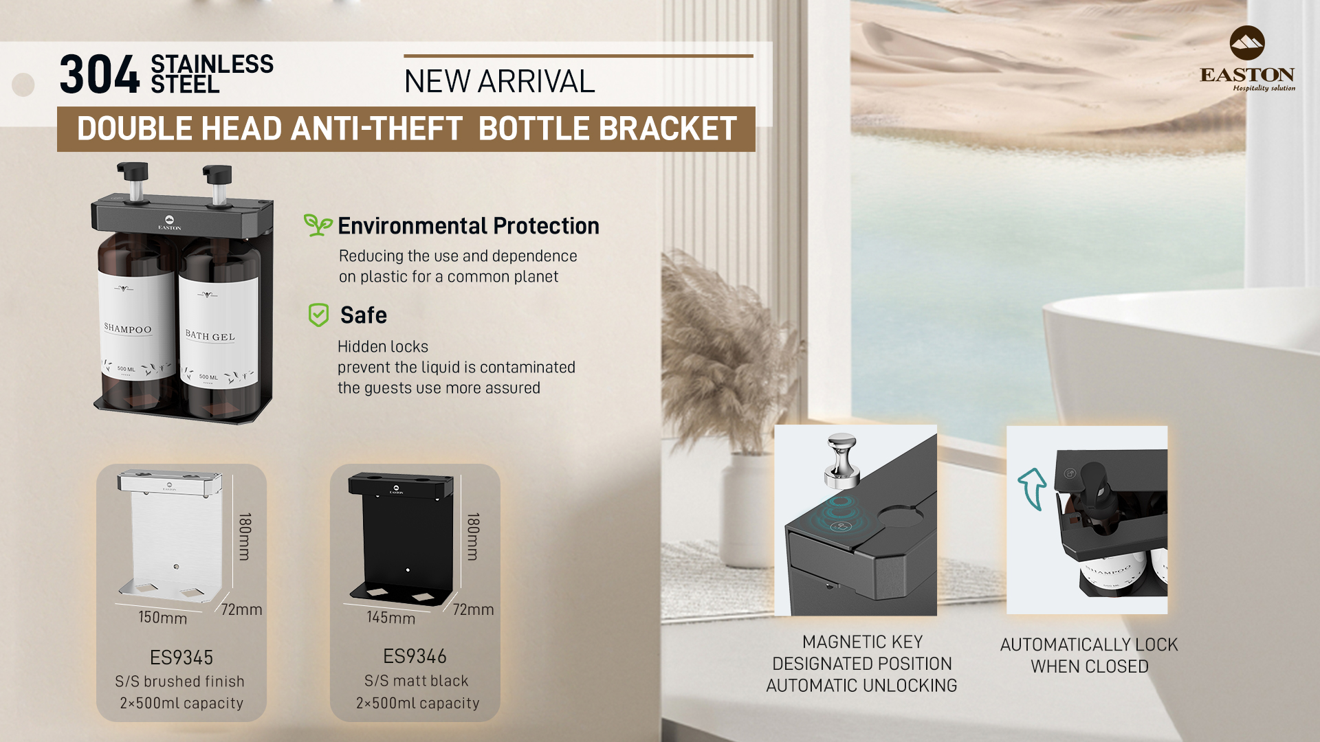 Soporte antirrobo para botellas de loción de hotel: una solución segura y elegante para las comodidades de los huéspedes